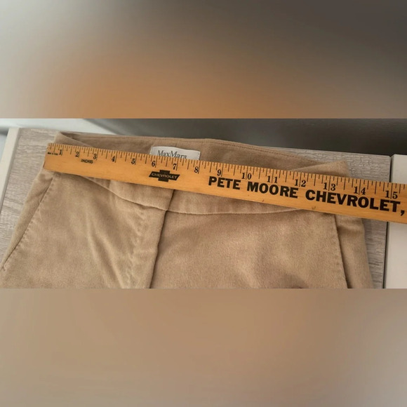 MAX MARA Italy High Rise 100% Camel Hair Trouser Dress Pant Luxury Sz 8 *FLAW* - Picture 12 of 13